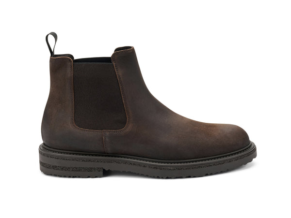 Frau Chelsea Boot Uomo in Pelle Effetto Vissuto Marrone 74A4