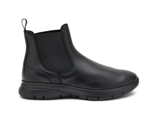 Frau Scarponcini Uomo Chelsea Boots Pelle Liscia Nera 09L4