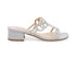 Melluso Ciabatte Eleganti Estive Tacco Basso Tomaia Microstrass Argento K35183-222870