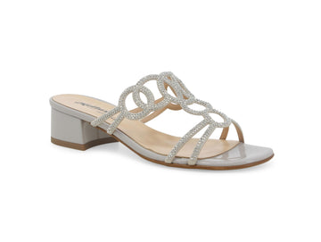 Melluso Elegant Summer Slippers Low Heel Microstrass Upper