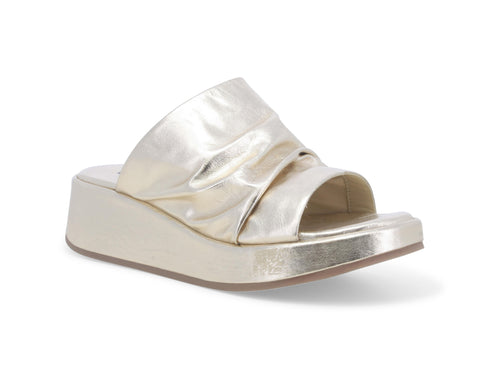 Melluso Ciabatte Fascia Intera Zeppa Comoda Tomaia Pelle