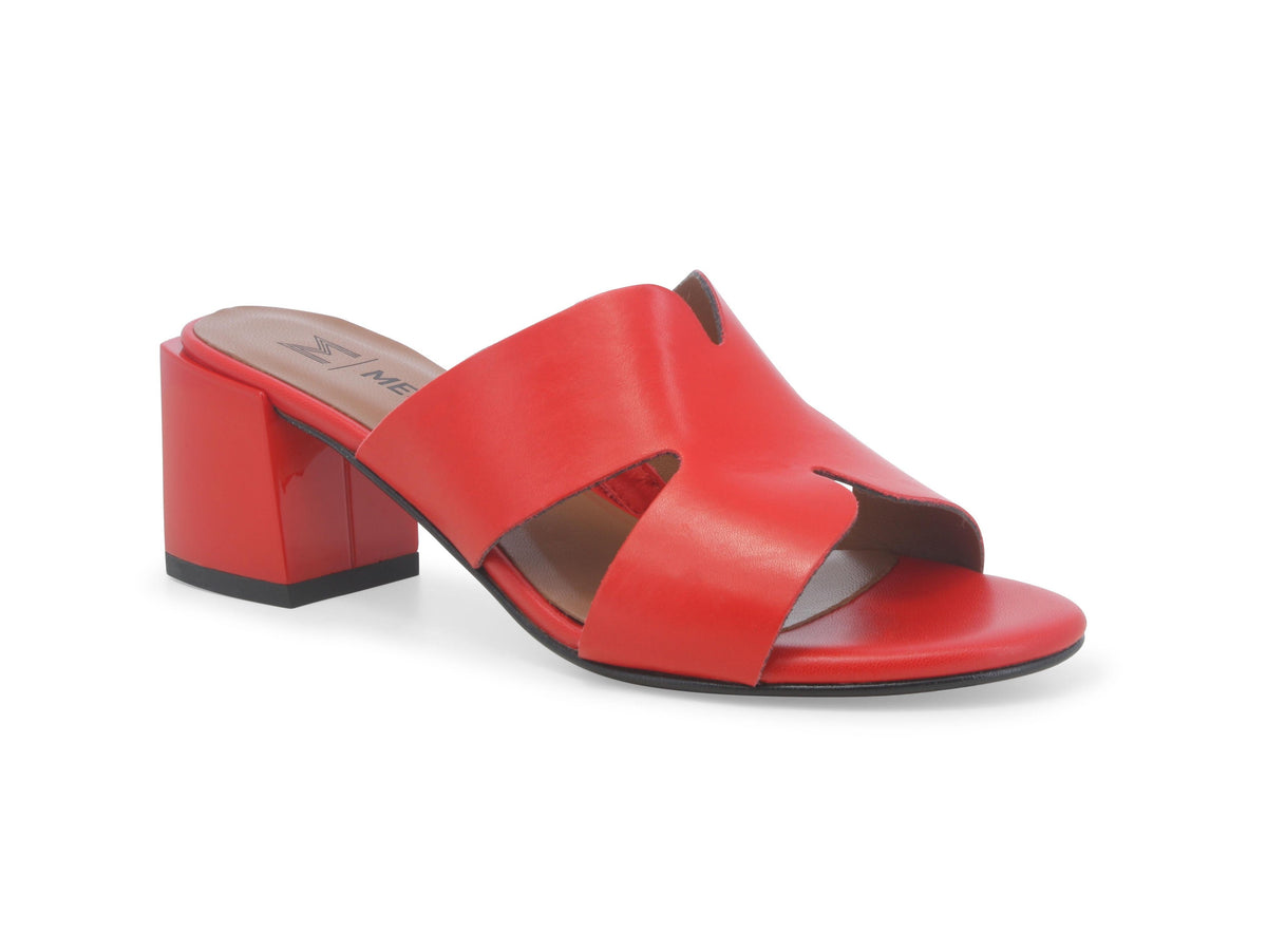 Melluso donna ciabatte pelle rosso – Grimandi calzature