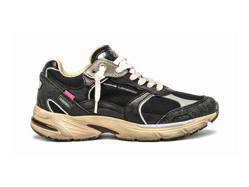 Crime London Sneaker Donna Fugitive Nera Effetto Vintage 20305