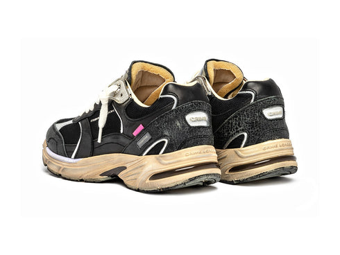 Crime London Sneaker Donna Fugitive Nera Effetto Vintage