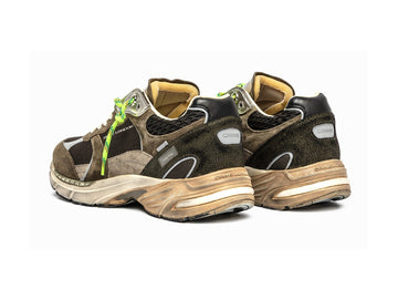 Crime London Sneaker Uomo Fugitive Verde Militare e Lime