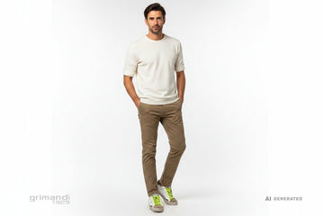Crime London 19001 Skate Army Fluo - Chino Fango Beige Ton-sur-ton Raffinato Earthy - AI-Generated Model
