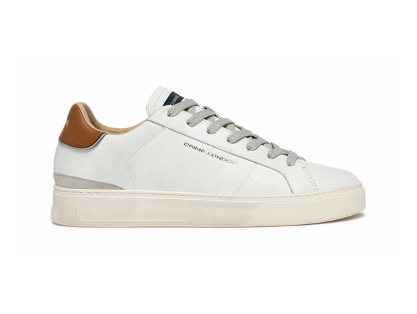 Crime London Sneaker Uomo Blade Bianca Caramel Brulee