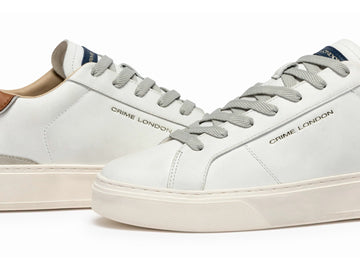 Crime London Sneaker Uomo Blade Bianca Caramel Brulee