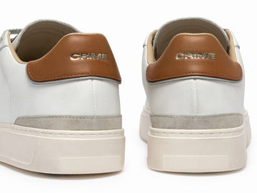 Crime London Sneaker Uomo Blade Bianca Caramel Brulee