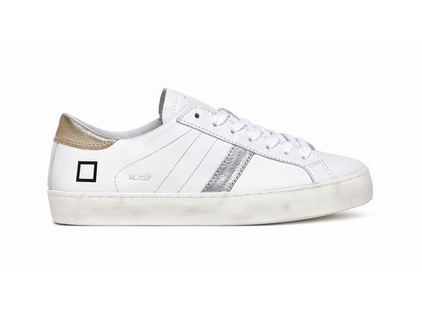 D.A.T.E. Scarpe Donna HILL Low Calf White Platinum