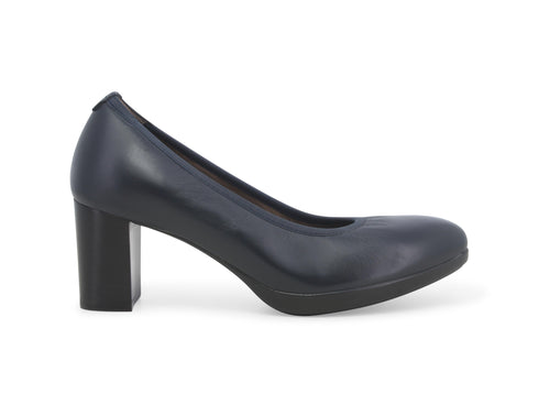 Melluso Décolleté Profilo Elasticizzato Tomaia Pelle Liscia Blu D5125W-240335