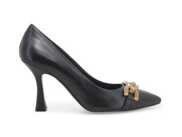 Melluso Scarpe Made in Italy Eleganti con Accessorio Pelle Nera E5115W-242670