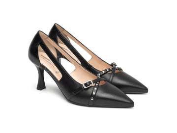 NeroGiardini Women's Black Leather Pumps