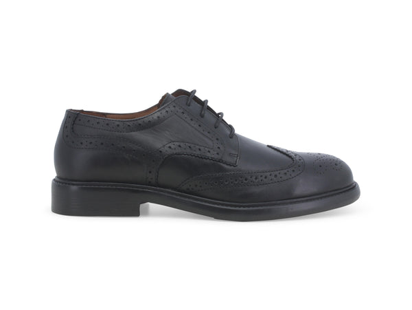 Melluso Derby Uomo a Coda di Rondine Tomaia in Pelle Nera U55262W-238402