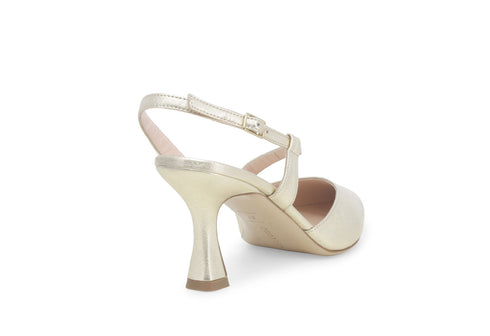 Melluso Décolleté Elegante Estivo in Pelle Metallizzata