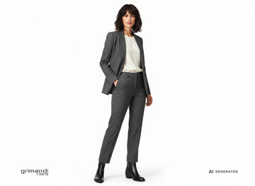 Felmini Stivaletti Autunno Inverno Donna Minimal in Pelle Nera e223 Stile Outfit 2 - AI-Generated Model