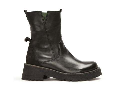 Felmini Stivaletti Invernali con Cerniera Laterale Tomaia Pelle Nera D540