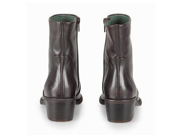 Felmini Women's Autumn/Winter Ankle Boots in Dark Brown Leather