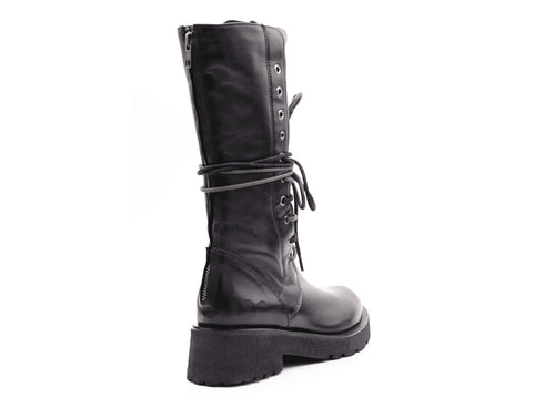 Felmini Boots Lace with Back Zipper Leather Upper