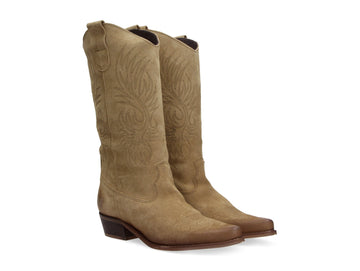 Felmini Western Boots Suede Leather Upper