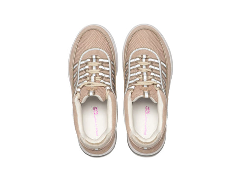 Fornarina Sneaker UP Taupe e Rosa Antico con Platform