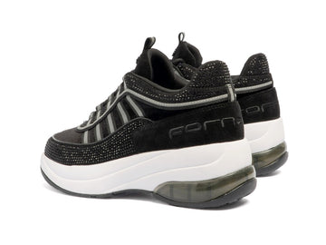 Fornarina Sneaker UP Nera con Strass e Platform A/I