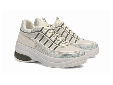 Fornarina Sneaker UP Bianca con Strass e Platform A/I