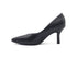 Francesco Milano Black Leather V-Neck Pumps