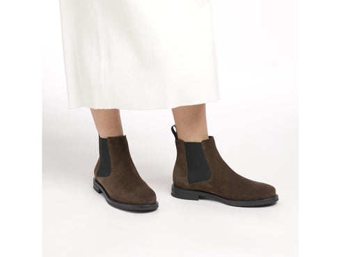 Frau Chelsea Boot Donna Autunno Inverno in Camoscio Cacao