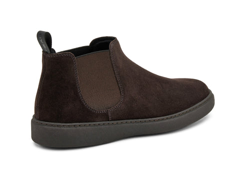 Frau Chelsea Boot Uomo "City" in Scamosciato Testa di Moro