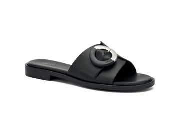 Frau Women's Slipper with Decorative Buckle Leather Upper