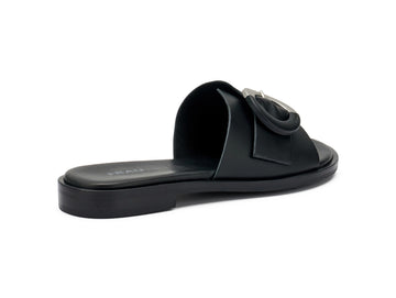 Frau Women's Slipper with Decorative Buckle Leather Upper