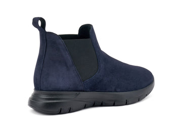 Frau Chelsea Women's Comfort Tech Boot in Blue Suede