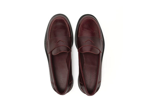 Frau Mocassino Donna Classico in Pelle Bordeaux