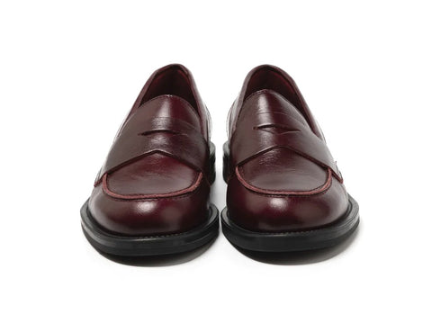 Frau Mocassino Donna Classico in Pelle Bordeaux