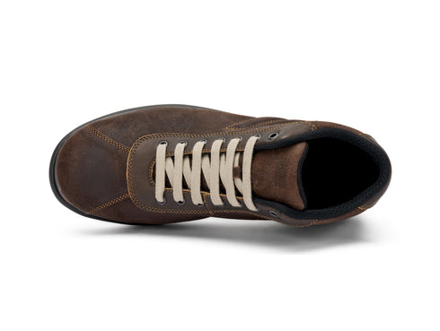 Frau Polacchino Casual Uomo in Pelle Ingrassata Marrone