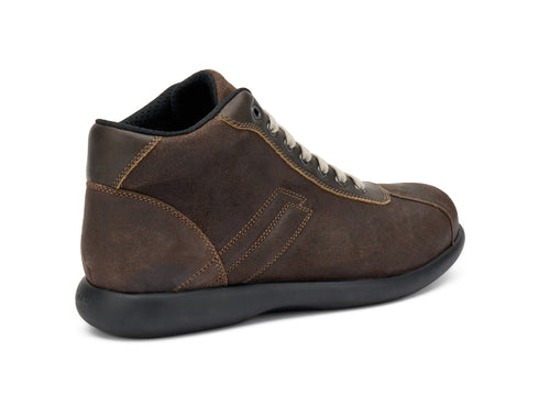 Frau Polacchino Casual Uomo in Pelle Ingrassata Marrone