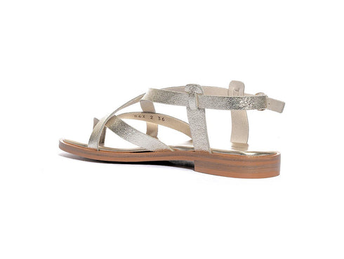 Sandalo Donna Frau Infradito Basso Listini Incrociati Pelle