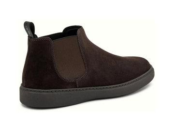 Frau Men's Chelsea Boots in Dark Brown Suede