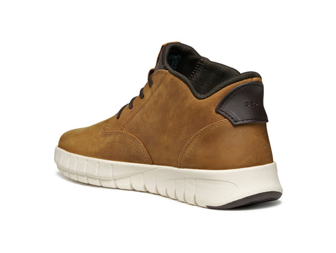 Geox Polacchino Uomo Flextride Plus Fast In Pelle Marrone