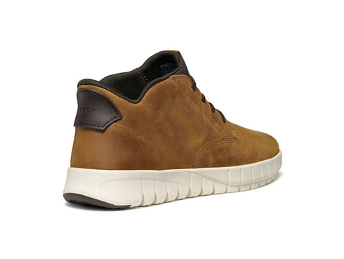 Geox Polacchino Uomo Flextride Plus Fast In Pelle Marrone