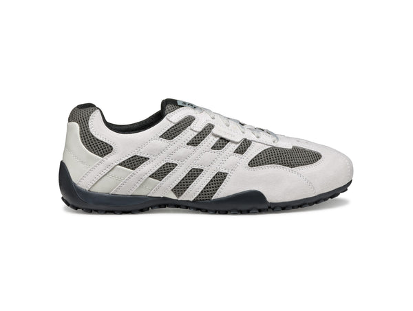 Geox Snake Uomo: L'Iconica Sneaker del 2006 in Off White/Dark Grey U55MNA