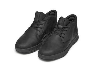 Geox Men's Flextride Plus Black Leather Ankle Boot