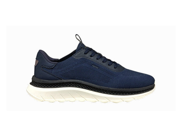 Geox Sneaker Uomo Spherica Actif Comfort Tomaia Tessuto Blu u55gqa