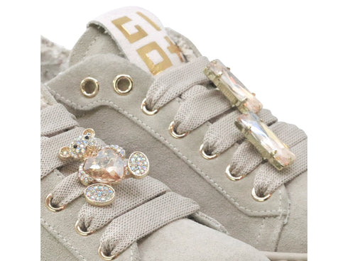 GIO+ Sneakers Donna Camoscio Beige Orsetto Gioiello A/I