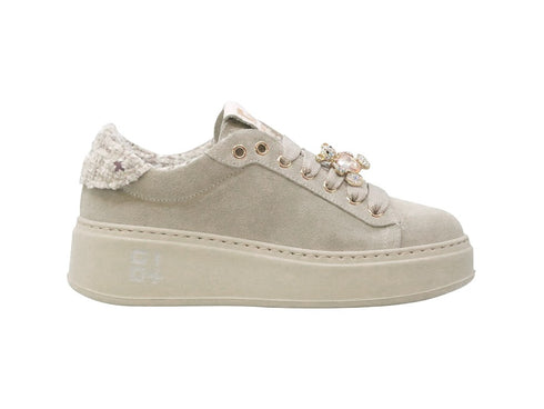 GIO+ Sneakers Donna Camoscio Beige Orsetto Gioiello A/I PIA428A