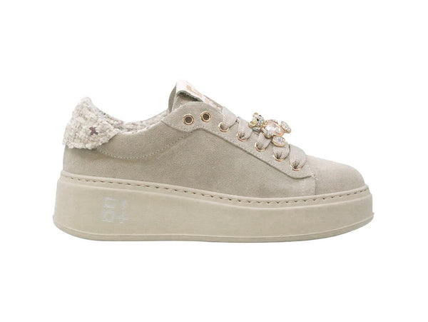 GIO+ Sneakers Donna Camoscio Beige Orsetto Gioiello A/I PIA428A