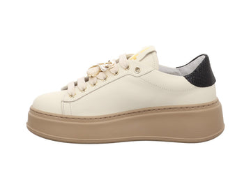Gio+ Sneakers Made in Italy Swan Jewel Leather Upper