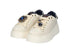 GIO+ Sneakers Donna PIA424 Pelle Panna con Gioielli e Dettagli Tweed