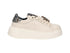Sneakers Donna GIO+ in Pelle Panna con Gioielli e Dettagli Tweed A/I PIA424A
